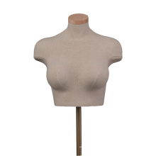 Big boobs bust lifelike curvy voluptuous fabric torso female display half body mannequin with stand